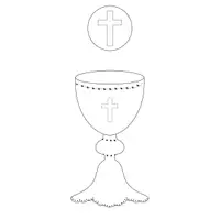 Vorschau - Arbeitsblätter - Messe - Ablauf+Arbeitsblatt+Ausmalbild Kelch und Eucharistie - Seite 1