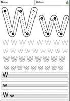 Vorschau - Arbeitsblätter - Buchstabe W - Buchstabeneinführung - Buchstabenblatt DaZ / Deutsch - Deckblatt