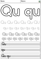 Vorschau - Arbeitsblätter - Laut / Buchstaben Qu - Buchstabeneinführung - Buchstabenblatt DaZ / Deutsch - Deckblatt