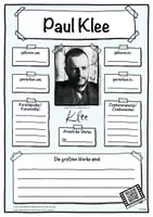 Vorschau - Unterrichtsreihen - Künstler Steckbrief Paul Klee - Deckblatt