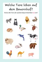 Vorschau - Arbeitsblätter - Bauernhof: Tiere erkennen - Seite 1