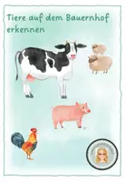Vorschau - Arbeitsblätter - Bauernhof: Tiere erkennen - Deckblatt