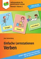 Vorschau - Arbeitsblätter - Einfache Lernstationen für Grundschüler:innen: Verben - Deckblatt