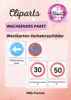 Vorschau - Präsentationen/Tafelbilder - Wortkarten Verkehrsschilder Verkehrserziehung - Deckblatt