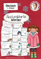 Vorschau - Fördermaterial/Inklusion - Abschreibkartei Winter Druckschrift (Klasse 1) - Deckblatt