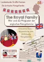 Vorschau - Interaktives Material - The Royal Family - interaktive Wissenskartei - Deckblatt