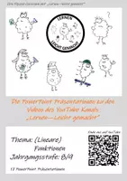 Vorschau - Arbeitsblätter - Materialpaket: (Lineare) Funktionen 8/9 Klasse (Präsentationen und Videoblätter) - Deckblatt