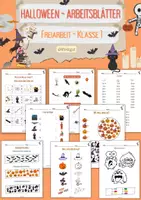Vorschau - Arbeitsblätter - HALLOWEEN 12 ARBEITSBLÄTTER 1. Klasse / Freiarbeit - Deckblatt