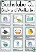 Vorschau - Präsentationen/Tafelbilder - Buchstabe Q - Bild- und Wortkarten - Buchstabeneinführung DaZ / Deutsch - Deckblatt