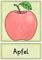 Vorschau - Poster - Der Apfel | Teile des Apfels | Bildkarten - Seite 1