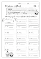 Vorschau - Arbeitsblätter - Mathe: Teilen mit Rest / Division Klasse 3 - Seite 3