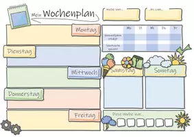 Vorschau - Merkblätter - Coaching - Mein Wochenplan | Lerncoaching - Seite 1