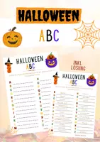 Vorschau - Arbeitsblätter - Halloween ABC - Finde zu jedem Buchstaben das passende Wort - Deckblatt