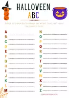 Vorschau - Arbeitsblätter - Halloween ABC - Finde zu jedem Buchstaben das passende Wort - Seite 1