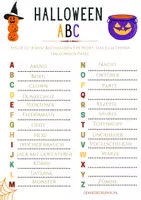 Vorschau - Arbeitsblätter - Halloween ABC - Finde zu jedem Buchstaben das passende Wort - Seite 2