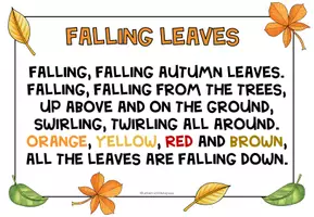 Vorschau - Arbeitsblätter - AUTUMN - Poem (Gedicht für den Englischunterricht) - Seite 1