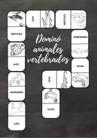 Vista previa - Juegos / Gamificación - Dominó animales vertebrados para colorear - Portada