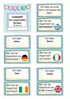 Vorschau - Spiele - Lesespiel Europa und seine Hauptstädte - Deckblatt