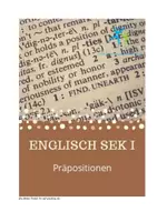 Vorschau - Arbeitsblätter - Englisch Präpositionen, Farben und Möbel - Deckblatt