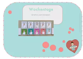 Vorschau - Fördermaterial/Inklusion - Wochentage_Streifen in Gebärdensprache - Deckblatt