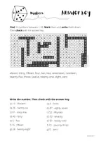 Vorschau - Arbeitsblätter - Numbers Word Search - mit Lösung - Zahlen Englisch - Seite 2