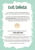 Vista previa - Hojas de trabajo - Exit tickets - página 1