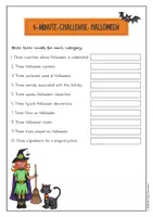Vista previa - Hojas de trabajo - Halloween: 5-minute-challenge; actividad (Inglés) - página 2