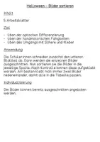 Vorschau - Arbeitsblätter - Halloween: Bilder sortieren - Optische Differenzierung - Seite 1