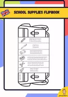 Vista previa - Manualidades / Dibujos para colorear - school supplies flipbook - Portada