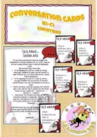 Vorschau - Stationenlernen - Conversation cards B1-C1: Talk about ... Christmas - Deckblatt