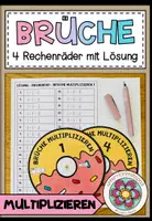 Vorschau - Mal- und Bastelvorlagen - BRÜCHE - Multiplikation (4 Rechenräder) - Deckblatt