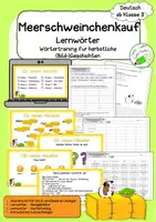 Vorschau - Arbeitsblätter - Meerschweinchenkauf - Lernwörter interaktiv üben - inkl. Arbeitsmaterial zum Festigen und Wortkarten - Deckblatt