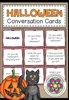 Vorschau - Stationenlernen - Halloween - Conversation Cards - Deckblatt