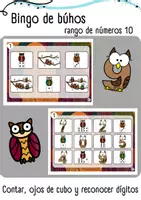 Vista previa - Juegos / Gamificación - Bingo matemático de otoño (conteo, números, puntos de dados) - Portada