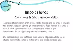 Vista previa - Juegos / Gamificación - Bingo matemático de otoño (conteo, números, puntos de dados) - página 2