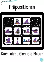 Aperçu - Jeux - Prépositions allemandes: Jeu de vocabulaire (chat magique) - Page de couverture