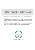Vista previa - Juegos / Gamificación - Halloween circular - Tarjetas para marcar notas musicales - página 1