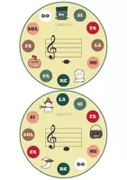 Vista previa - Juegos / Gamificación - Halloween circular - Tarjetas para marcar notas musicales - Portada
