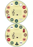Vista previa - Juegos / Gamificación - Halloween circular - Tarjetas para marcar notas musicales - página 2