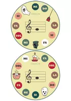 Vista previa - Juegos / Gamificación - Halloween circular - Tarjetas para marcar notas musicales - página 3