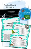 Vorschau - Text - Sommerliche Abschreibkartei: Rückwärtslesen - Deckblatt