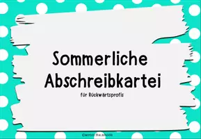 Vorschau - Text - Sommerliche Abschreibkartei: Rückwärtslesen - Seite 2