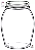 Vorschau - Mal- und Bastelvorlagen - Einmachglas basteln Malvorlage Collage Suncatcher - Seite 1
