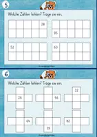 Vorschau - Stationenlernen - Hundertertafel Kartei Freiarbeit Orientierung Einführung Zahlenraum 100 - Seite 3
