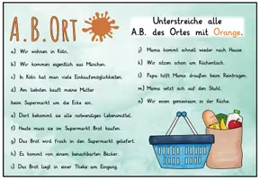 Vorschau - Arbeitsblätter - Übungskarten adverbiale Bestimmungen (Satzglieder) Dreifach differenziert - Seite 2