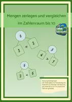 Vorschau - Arbeitsblätter - Mengen zerlegen und vergleichen - Deckblatt