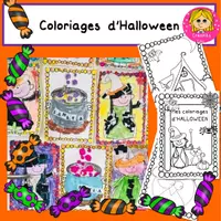 Aperçu - Feuilles d'exercices - Mes Coloriages d'Halloween - Page de couverture