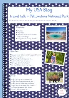 Vorschau - Arbeitsblätter - Materialpaket - writing travel blogs about the USA - Deckblatt