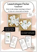 Vorschau - Fördermaterial/Inklusion - Lesestrategien-Fächer ("Leselotse") für Klasse 2 - 4 (Farbe und sw) - Deckblatt