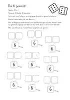 Vorschau - Arbeitsblätter - Mathe Zahlzerlegung Spiel Die 6 gewinnt! - Seite 3